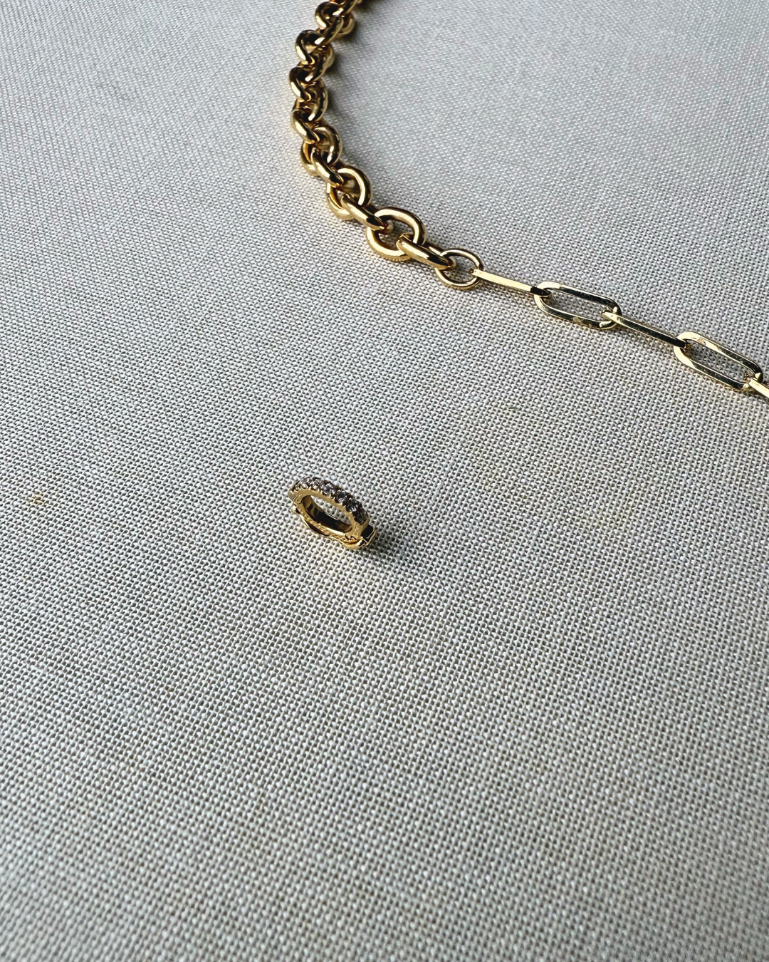 Mixed Rolo and Paperclip Chain