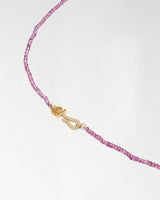 Love 愛 Hooked Garnet Beaded Necklace
