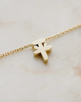 18k yellow gold chinese character necklace balance