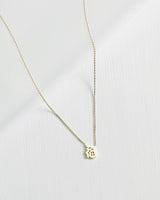 18k yellow gold chinese character necklace Blessings